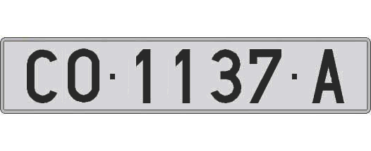 CO1137A matricula larga