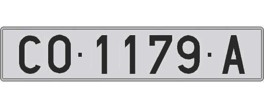 CO1179A matricula larga