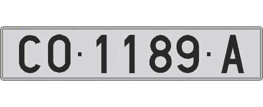 CO1189A matricula larga
