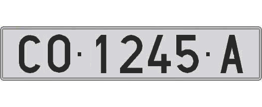 CO1245A matricula larga