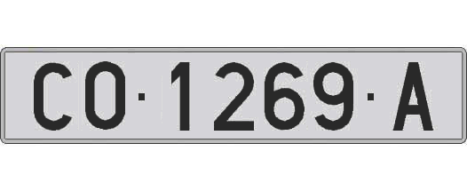 CO1269A matricula larga