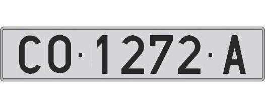 CO1272A matricula larga