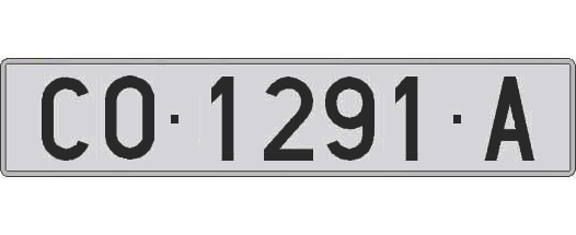 CO1291A matricula larga