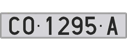 CO1295A matricula larga