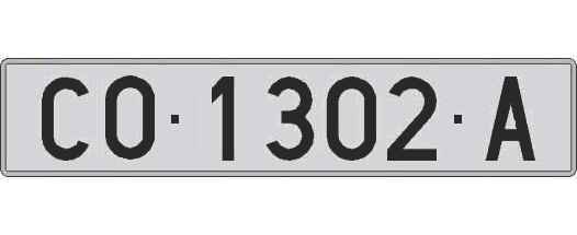 CO1302A matricula larga