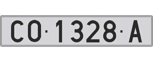 CO1328A matricula larga
