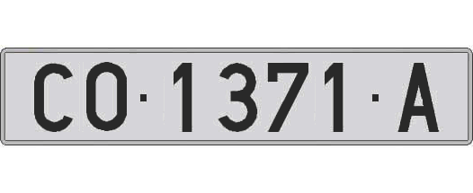 CO1371A matricula larga