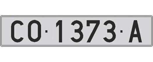 CO1373A matricula larga