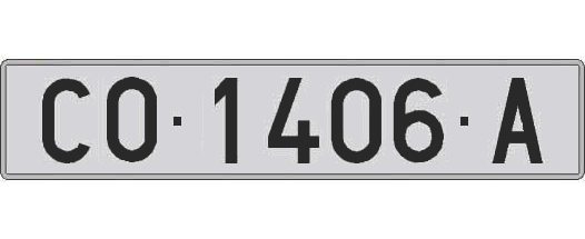 CO1406A matricula larga