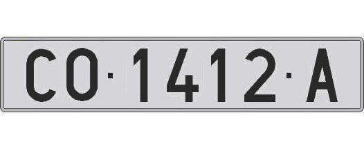 CO1412A matricula larga