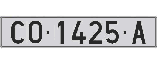CO1425A matricula larga