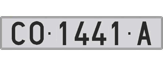 CO1441A matricula larga