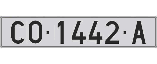 CO1442A matricula larga
