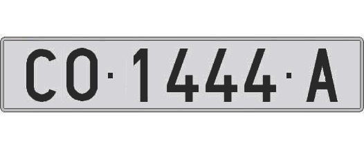 CO1444A matricula larga
