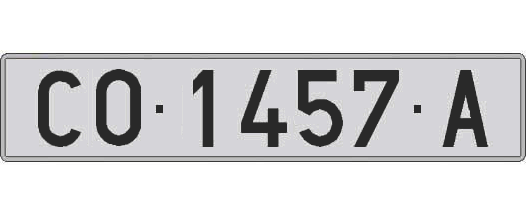 CO1457A matricula larga