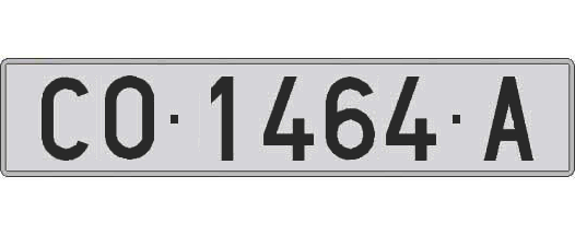 CO1464A matricula larga