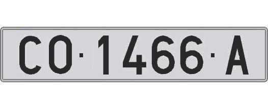 CO1466A matricula larga