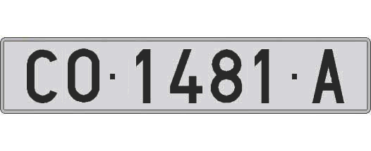 CO1481A matricula larga