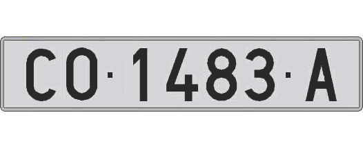 CO1483A matricula larga
