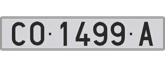CO1499A matricula larga