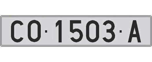 CO1503A matricula larga