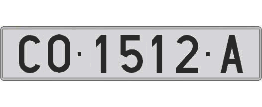 CO1512A matricula larga