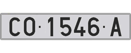 CO1546A matricula larga