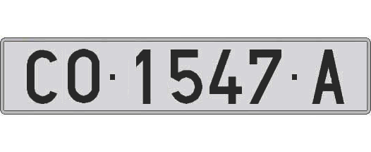 CO1547A matricula larga