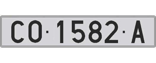 CO1582A matricula larga