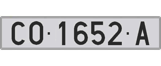CO1652A matricula larga