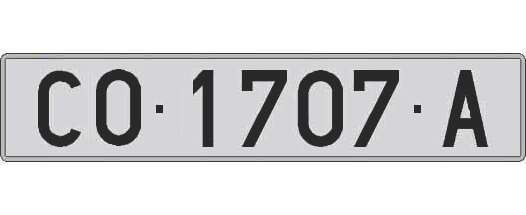 CO1707A matricula larga