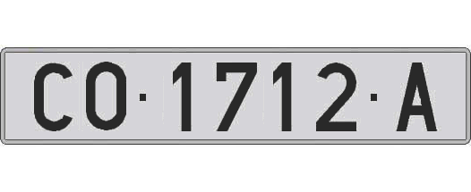 CO1712A matricula larga