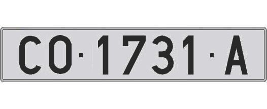 CO1731A matricula larga