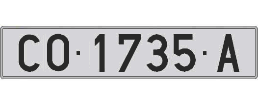 CO1735A matricula larga