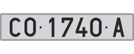 CO1740A matricula larga