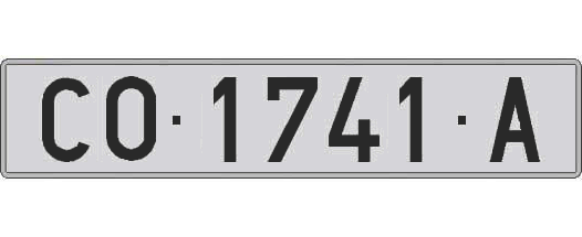 CO1741A matricula larga