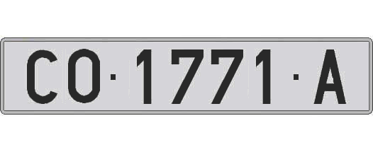 CO1771A matricula larga