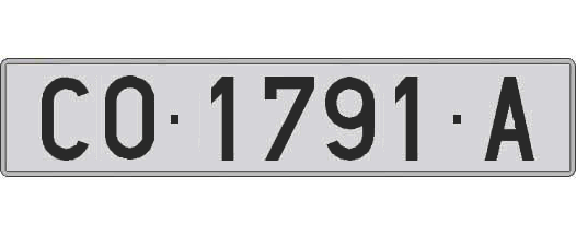 CO1791A matricula larga