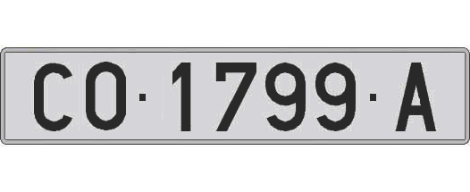 CO1799A matricula larga