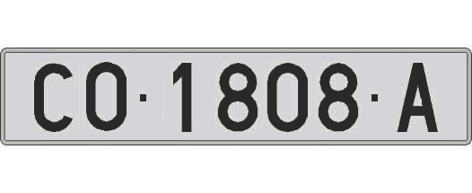 CO1808A matricula larga