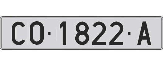 CO1822A matricula larga