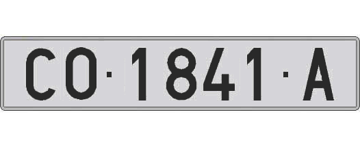 CO1841A matricula larga