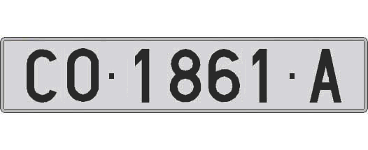 CO1861A matricula larga