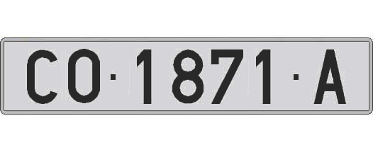 CO1871A matricula larga