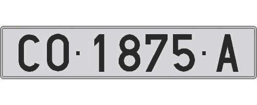 CO1875A matricula larga