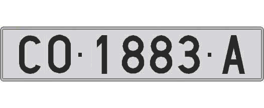 CO1883A matricula larga