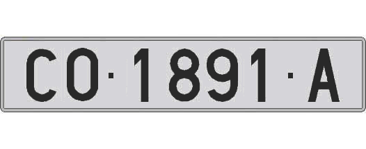 CO1891A matricula larga