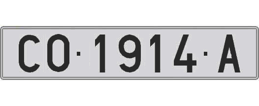 CO1914A matricula larga