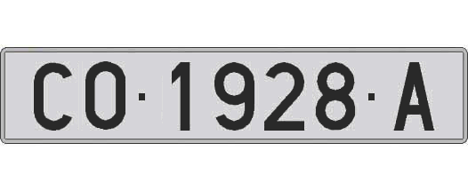 CO1928A matricula larga