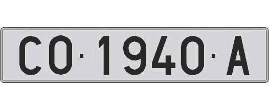 CO1940A matricula larga